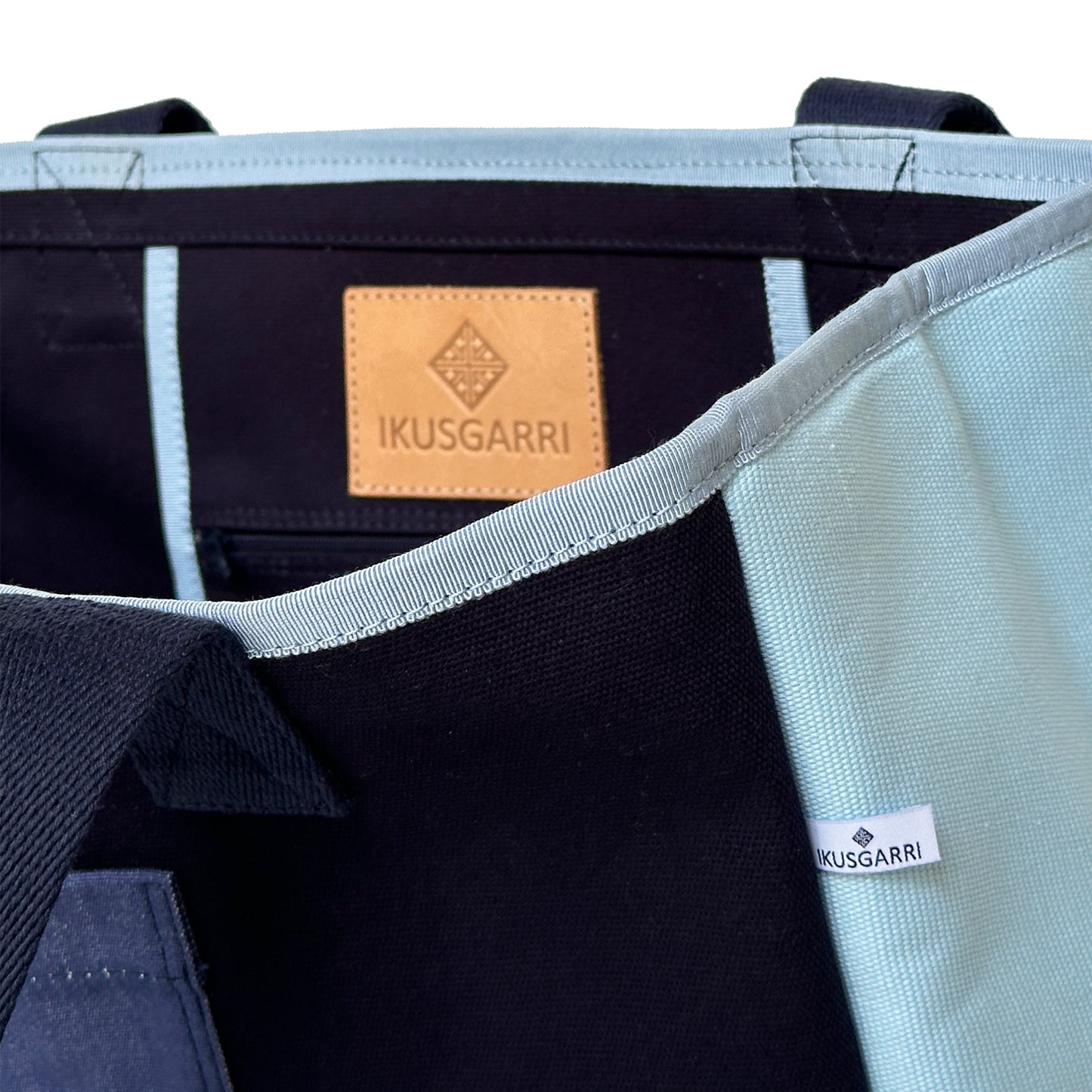 TOTE BAG GM CANVAS MARINE – CANVAS BLEU PÂLE – TOILE INDIGO LARTIGUE 1910