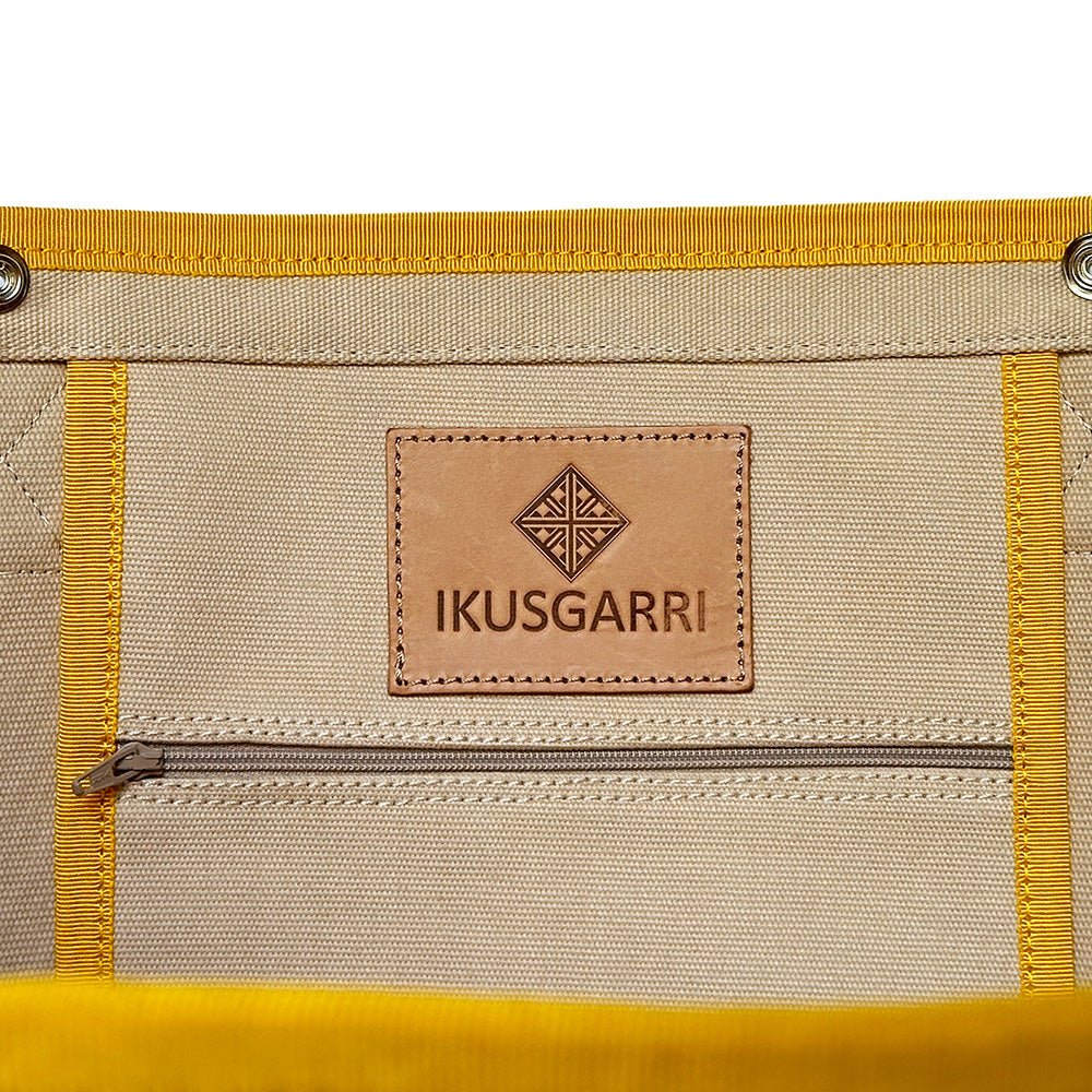 TOTE BAG XL RAPHIA – CANVAS JAUNE – TOILE JAUNE LARTIGUE 1910