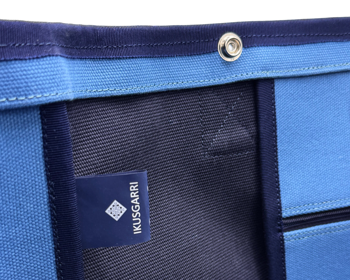 TOTE BAG XL - VELOURS MARINE - CANVAS INDIGO - CONDE INDIGO PIERRE FREY