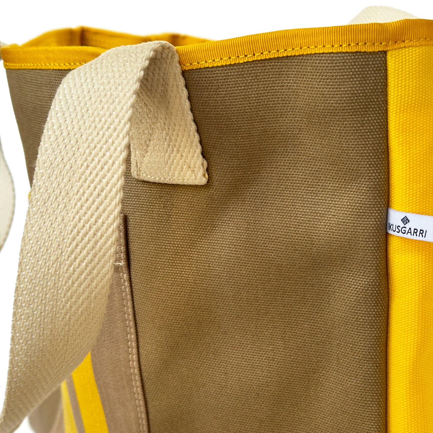 TOTE BAG GM CANVAS BEIGE - CANVAS JAUNE - POCHE LARTIGUE BEIGE & JAUNE