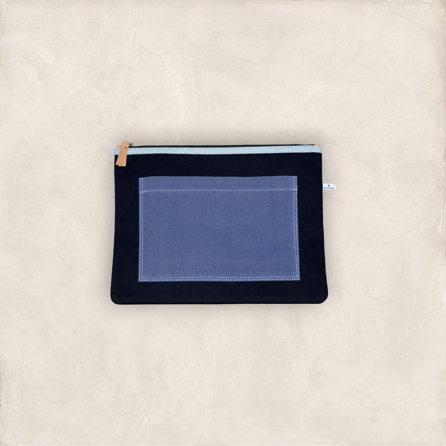 PORTE DOCUMENTS CANVAS MARINE - POCHE LARTIGUE INDIGO