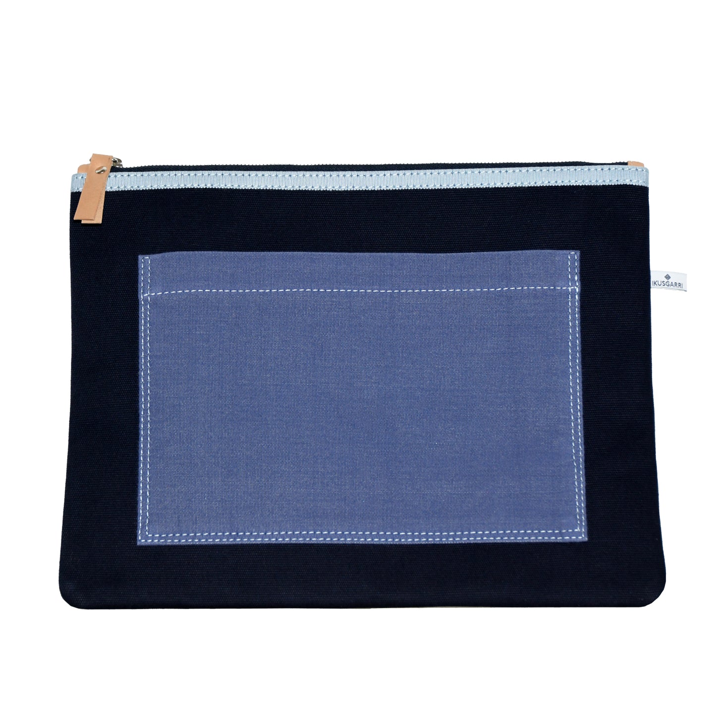 PORTE DOCUMENTS CANVAS MARINE - POCHE LARTIGUE INDIGO