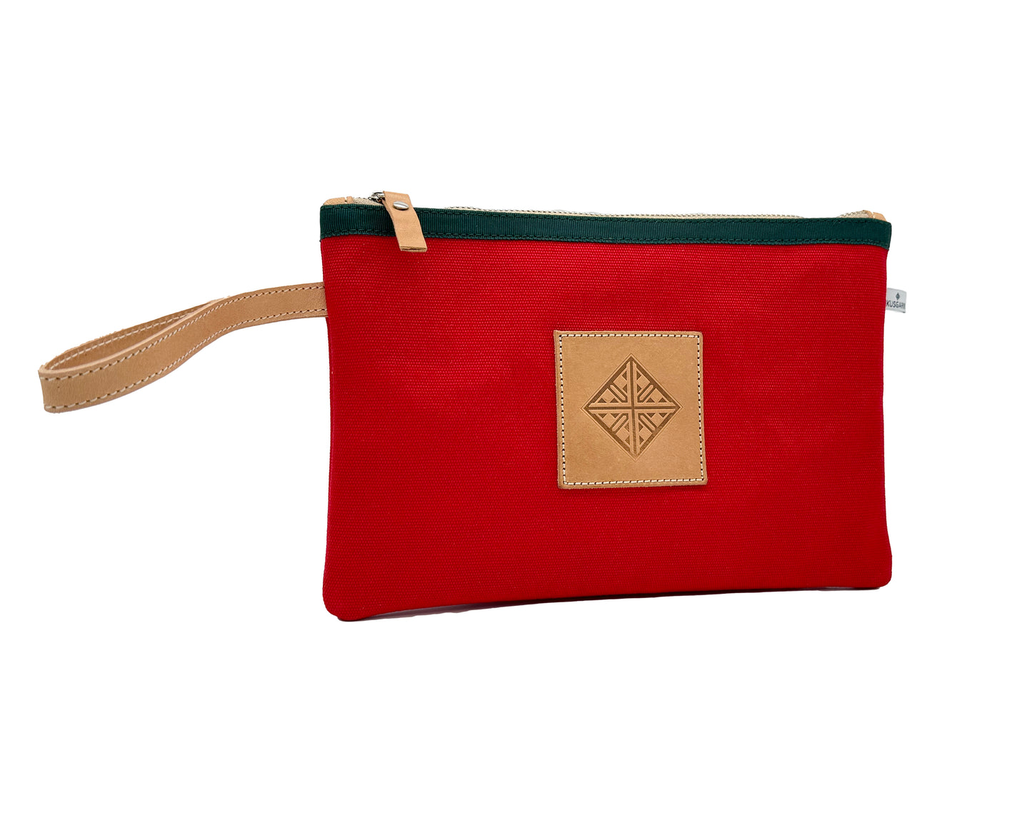 PETITE POCHETTE CANVAS ROUGE - VERT