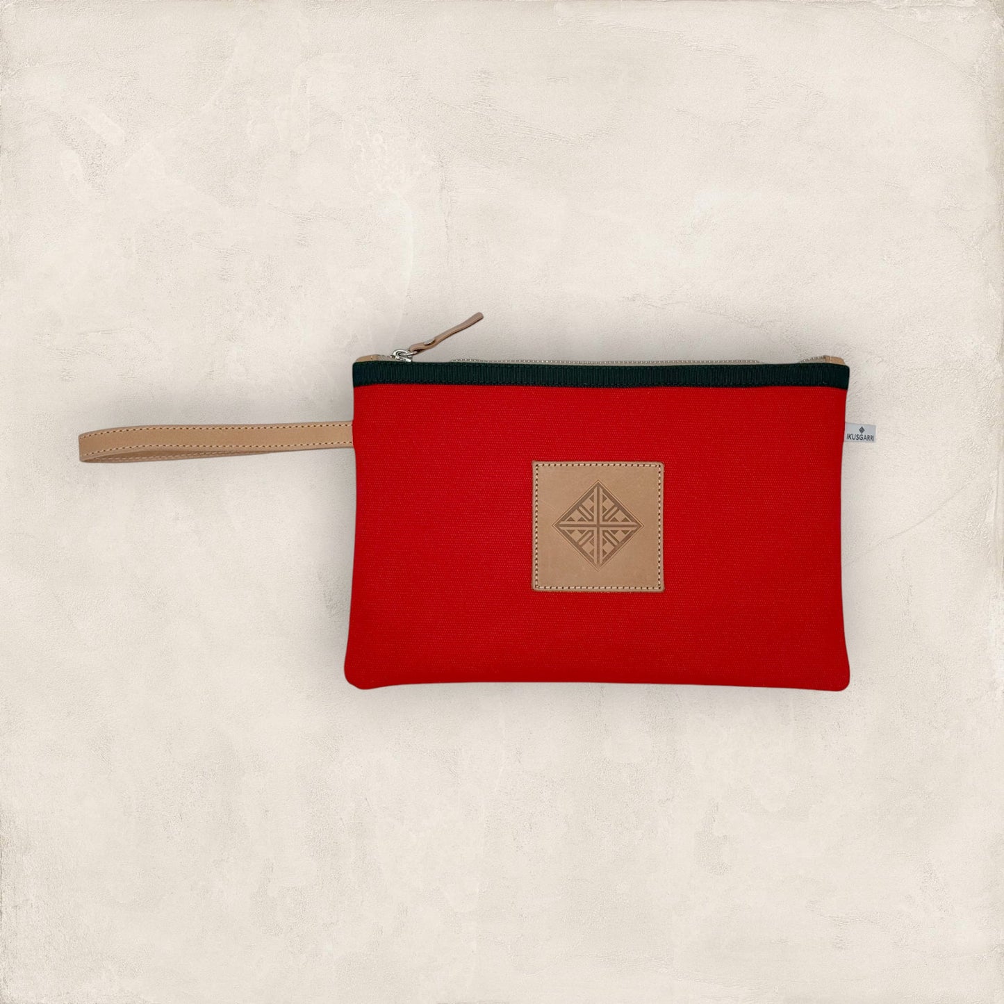 PETITE POCHETTE CANVAS ROUGE - VERT