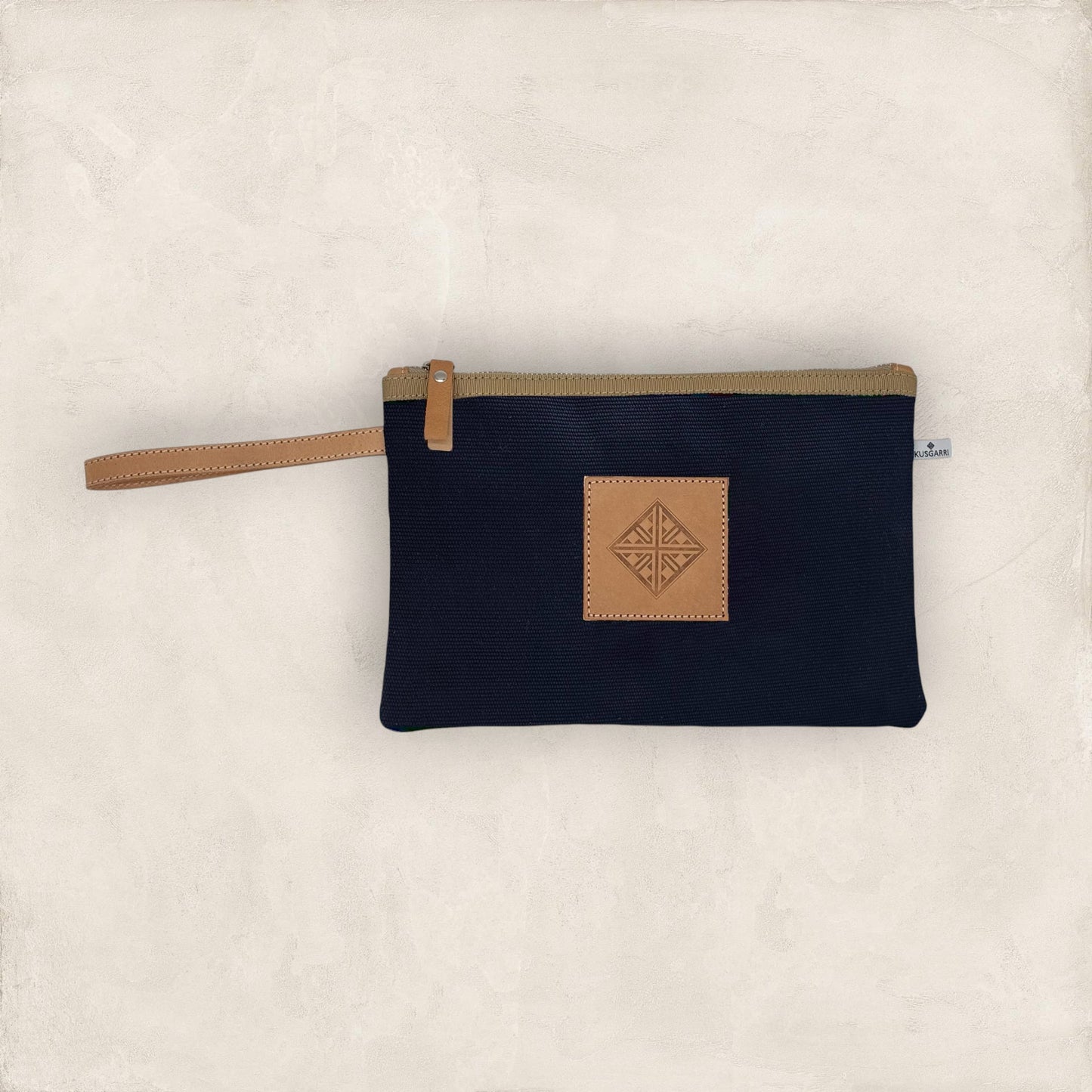 PETITE POCHETTE CANVAS MARINE - GOLD