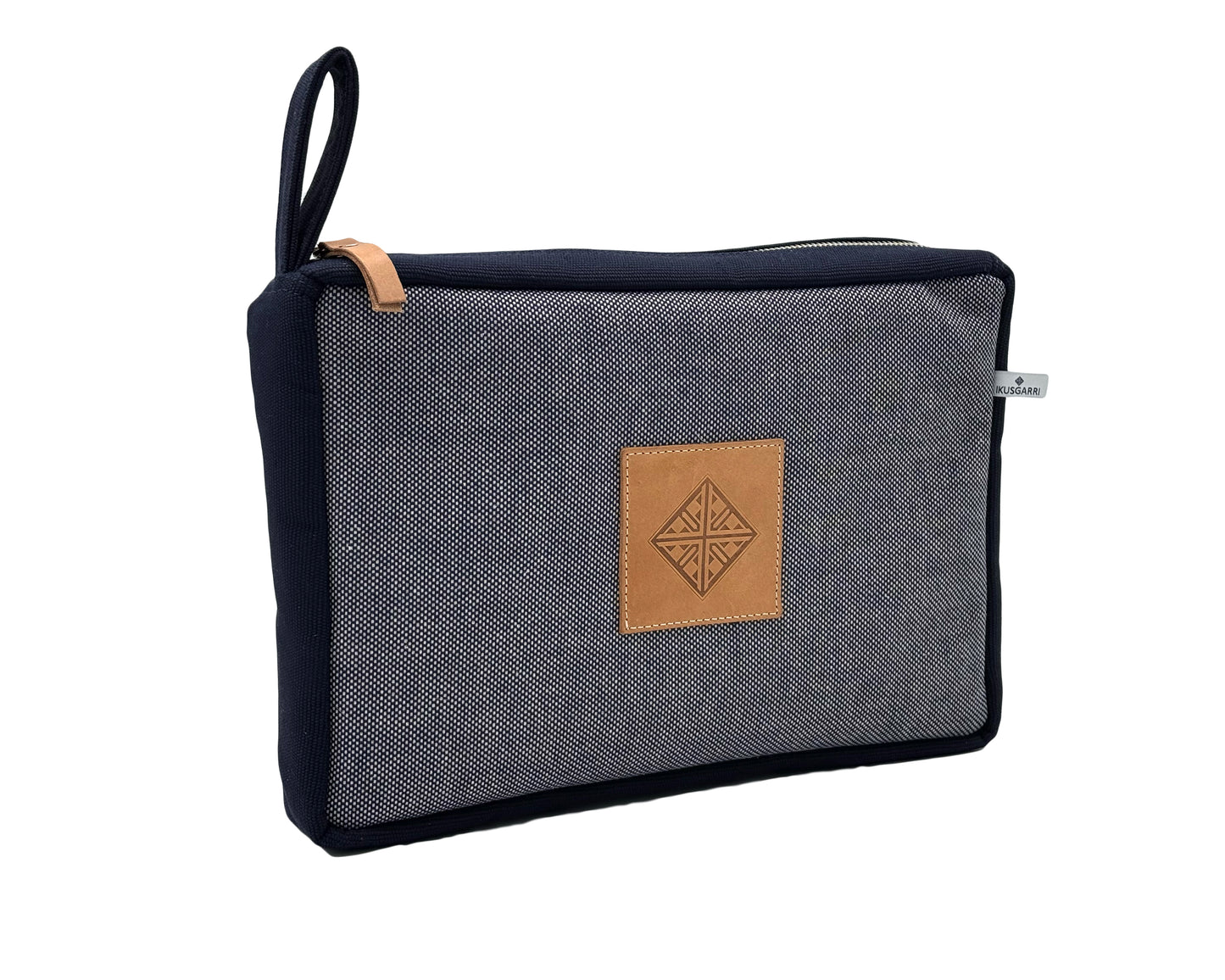 TROUSSE VOYAGE CANVAS CAVIAR MARINE - CANVAS MARINE - CUIR VEGETAL