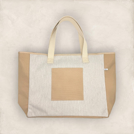 TOTE BAG XL CANVAS CAVIAR SABLE - CANVAS SABLE - CANVAS SABLE