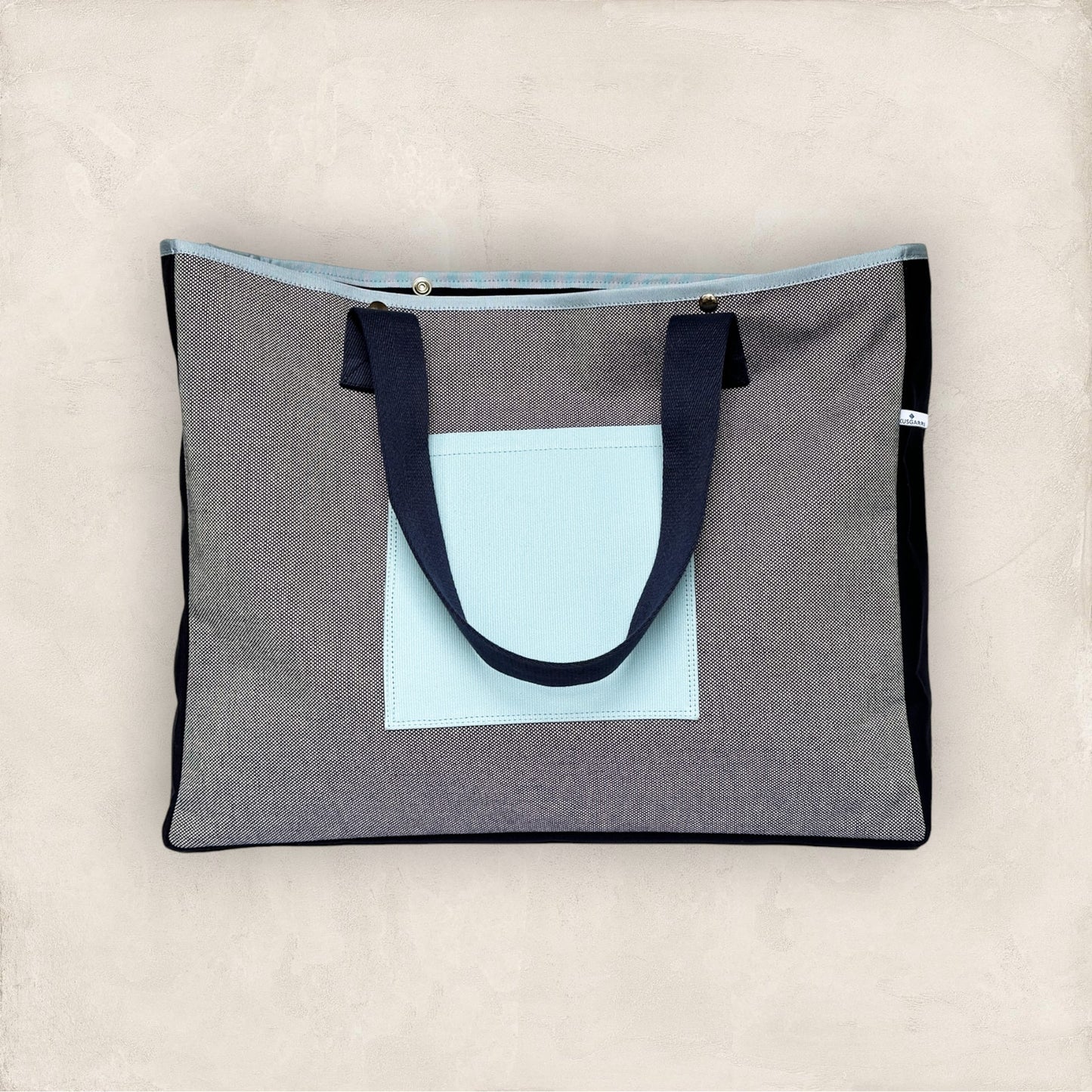 TOTE BAG XL CANVAS CAVIAR MARINE - CANVAS MARINE - CANVAS BLEU PÂLE